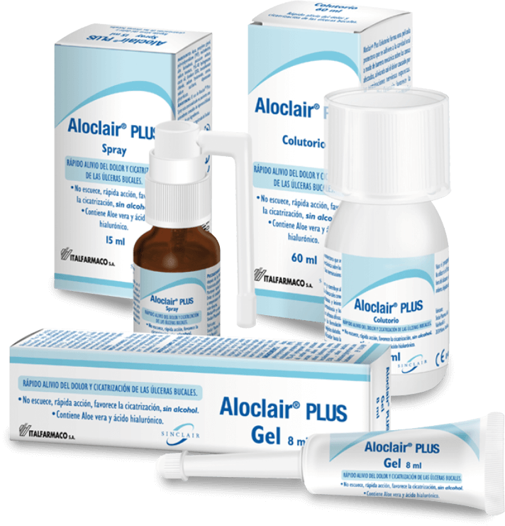 Aloclair PLUS alivia de forma rápida y duradera el dolor de las aftas bucales